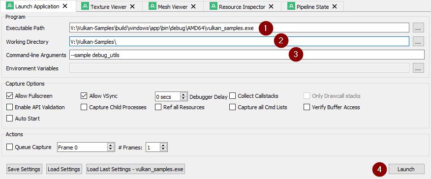 renderdoc launch settings